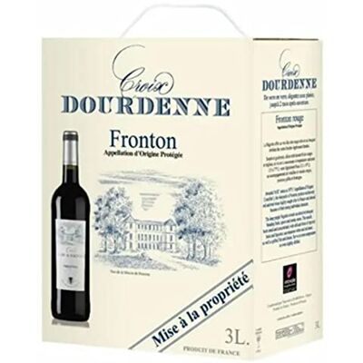 Vinovalie Cubi 3 Litres Vin Rouge Croix Dourdenne AOP Fronton Rouge - Publicité Vinovalie Cubi 3 Litres Vin Rouge Croix Dourdenne AOP Fronton Rouge - Publicité