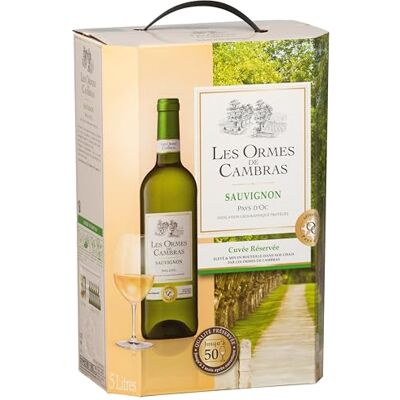 Les Ormes De Cambras Sauvignon Bib, 5L - Publicité Les Ormes De Cambras Sauvignon Bib, 5L - Publicité
