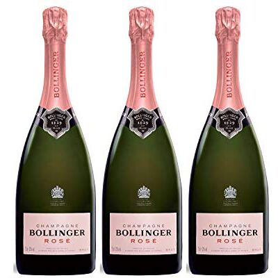 Bollinger Champagne Brut Rosé Lot de 3x75cl Cépages Chardonnay, Pinot Meunier - Publicité Bollinger Champagne Brut Rosé Lot de 3x75cl Cépages Chardonnay, Pinot Meunier - Publicité