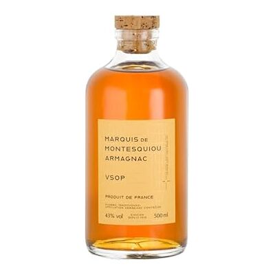MARQUIS DE MONTESQUIOU VSOP Armagnac Origine : France/Gascogne Alcool : 43% Notes de Vanille & épices douces 50cl - Publicité MARQUIS DE MONTESQUIOU VSOP Armagnac Origine : France/Gascogne Alcool : 43% Notes de Vanille & épices douces 50cl - Publicité