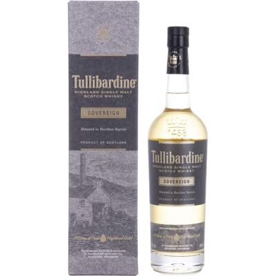 Tullibardine SOVEREIGN Highland Single Malt Scotch Whisky 43% Vol. 0,7l in Giftbox - Publicité Tullibardine SOVEREIGN Highland Single Malt Scotch Whisky 43% Vol. 0,7l in Giftbox - Publicité