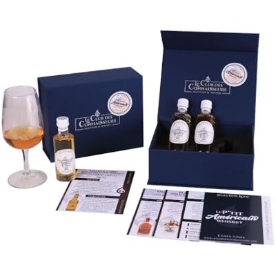LE CLUB DES CONNAISSEURS degustation de spiritueux Le P'tit Américain Coffret Dégustation Whisky Etats Unis 3 x 40ml Le Club Des Connaisseurs - Publicité LE CLUB DES CONNAISSEURS degustation de spiritueux Le P'tit Américain Coffret Dégustation Whisky Etats Unis 3 x 40ml Le Club Des Connaisseurs - Publicité