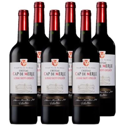 Castel Freres Château Cap de Merle AOP Lussac Saint-Émilion Vin Rouge 6x75cl - Publicité Castel Freres Château Cap de Merle AOP Lussac Saint-Émilion Vin Rouge 6x75cl - Publicité