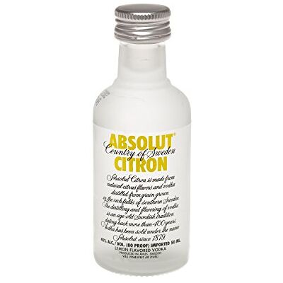 Absolut Vodka citron 12X50ml 40%(Citron Flavored Vodka) - Publicité Absolut Vodka citron 12X50ml 40%(Citron Flavored Vodka) - Publicité