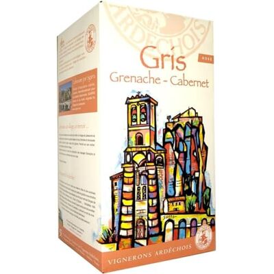 VIGNERONS ARDECHOIS UVICA BIB Cubi Bag-in-Box Gris de Grenache-Cabernet Rosé 10L Vignerons Ardechois - Publicité VIGNERONS ARDECHOIS UVICA BIB Cubi Bag-in-Box Gris de Grenache-Cabernet Rosé 10L Vignerons Ardechois - Publicité