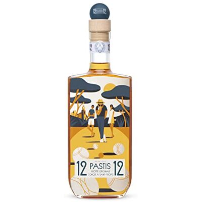 12/12 Pastis de Saint-Tropez Pastis 12/12 édition Pétanque 45° 70cl - Publicité 12/12 Pastis de Saint-Tropez Pastis 12/12 édition Pétanque 45° 70cl - Publicité