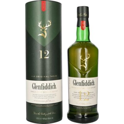 Glenfiddich 12 Years Old Single Malt Scotch Whisky 40% Vol. 1l in Giftbox - Publicité Glenfiddich 12 Years Old Single Malt Scotch Whisky 40% Vol. 1l in Giftbox - Publicité