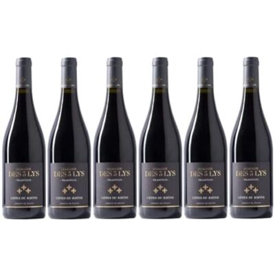 VINACCUS Côtes du Rhône 14% Domaine des 3 lys 2024 AOC 6 x 75cl. Publicité VINACCUS Côtes du Rhône 14% Domaine des 3 lys 2024 AOC 6 x 75cl. Publicité