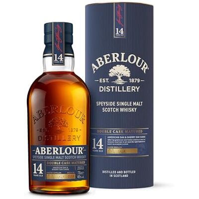 ABERLOUR 14 ans Double Cask Whisky Ecossais Single Malt avec étui 40% 70cl - Publicité ABERLOUR 14 ans Double Cask Whisky Ecossais Single Malt avec étui 40% 70cl - Publicité