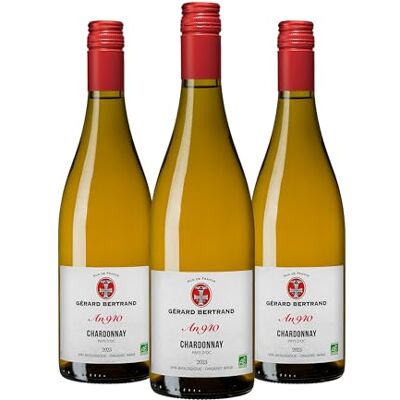 GÉRARD BERTRAND Héritage "An 940" Chardonnay 2024 Lot " bouteilles 75cl vin blanc bio - Publicité GÉRARD BERTRAND Héritage "An 940" Chardonnay 2024 Lot " bouteilles 75cl vin blanc bio - Publicité