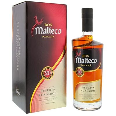 Malteco RON Panama 20 Ans Reserva Del Fundador Rhum 70 cl/40% vol - Publicité Malteco RON Panama 20 Ans Reserva Del Fundador Rhum 70 cl/40% vol - Publicité