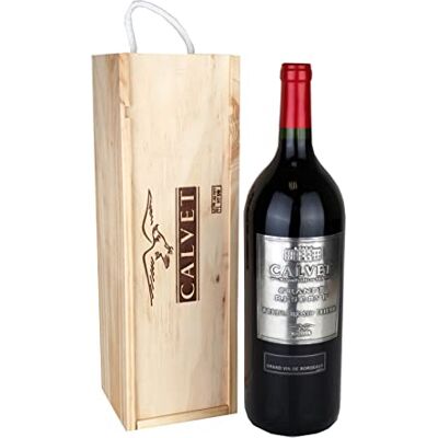 Calvet Coffret cadeau vin rouge Grande Réserve, Bordeaux Supérieur Magnum en caisse bois (1 x 1.5 L) - Publicité Calvet Coffret cadeau vin rouge Grande Réserve, Bordeaux Supérieur Magnum en caisse bois (1 x 1.5 L) - Publicité