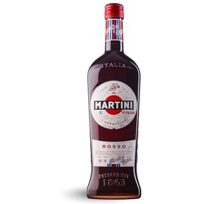 Martini Rosso Vermouth Aperitivo Rouge, 14,4% vol., 100cl / 1L, Vermouth doux infusé aux herbes régionales - Publicité Martini Rosso Vermouth Aperitivo Rouge, 14,4% vol., 100cl / 1L, Vermouth doux infusé aux herbes régionales - Publicité