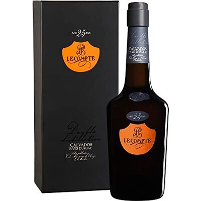 Calvados Lecompte Calvados 25 ans 40% 70cl Made in Calvados - Publicité Calvados Lecompte Calvados 25 ans 40% 70cl Made in Calvados - Publicité