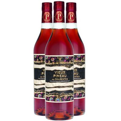 Les Frères Moine Pineau des Charentes Vieux Pineau des Charentes Rouge Vin AOC Rouge du Sud-Ouest Lot de 3x75cl Cépages Cabernet Sauvignon, Merlot - Publicité Les Frères Moine Pineau des Charentes Vieux Pineau des Charentes Rouge Vin AOC Rouge du Sud-Ouest Lot de 3x75cl Cépages Cabernet Sauvignon, Merlot - Publicité