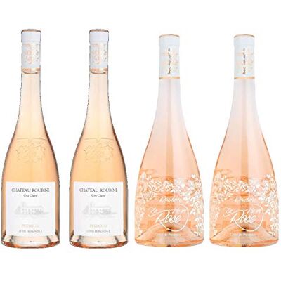 Wine And More Best Of Provence Château Roubine "Premium" x2 & "Vie en Rose" x2 Rosé Côtes de Provence 2021 75cl - Publicité Wine And More Best Of Provence Château Roubine "Premium" x2 & "Vie en Rose" x2 Rosé Côtes de Provence 2021 75cl - Publicité