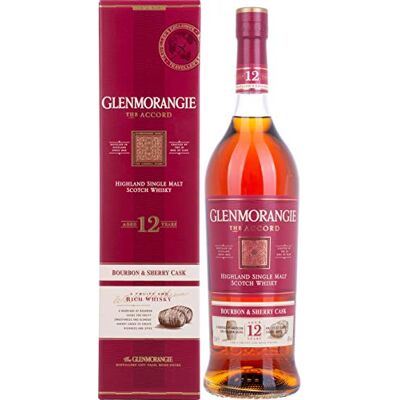 Glenmorangie The ACCORD 12 Years Old Bourbon & Sherry Cask 43% Vol. 1l in Giftbox - Publicité Glenmorangie The ACCORD 12 Years Old Bourbon & Sherry Cask 43% Vol. 1l in Giftbox - Publicité