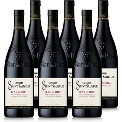 COMBE SAINT SAUVEUR COMBES SAINT SAUVEUR AOP Côtes du Rhône Village "Plan de Dieu" Vin Rouge Lot de 6 bouteilles x 75 cl - Publicité COMBE SAINT SAUVEUR COMBES SAINT SAUVEUR AOP Côtes du Rhône Village "Plan de Dieu" Vin Rouge Lot de 6 bouteilles x 75 cl - Publicité