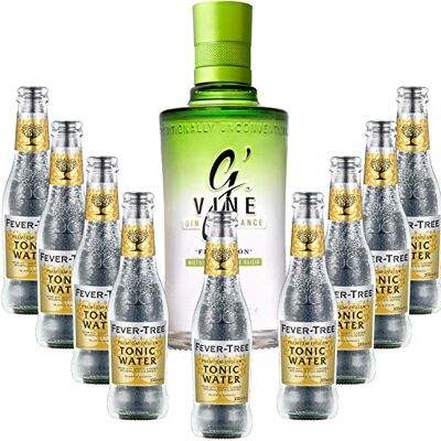 Wine And More Pack Gintonic G'Vine + 9 Fever Tree Indian Premium Water (70cl + 9 * 20cl) - Publicité Wine And More Pack Gintonic G'Vine + 9 Fever Tree Indian Premium Water (70cl + 9 * 20cl) - Publicité