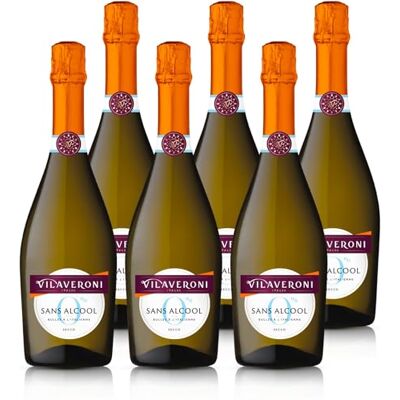 VILAVERONI Blanc effervescent Sans Alcool Lot de 6 bouteilles x 75cl - Publicité VILAVERONI Blanc effervescent Sans Alcool Lot de 6 bouteilles x 75cl - Publicité