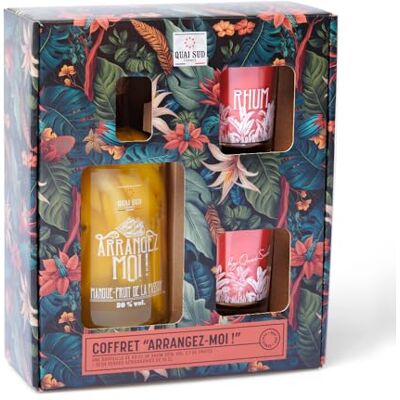 QUAI SUD Coffret rhum arrangez-moi avec 2 verres (Mangue Fruit de la Passion) - Publicité QUAI SUD Coffret rhum arrangez-moi avec 2 verres (Mangue Fruit de la Passion) - Publicité