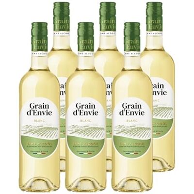 Grain d'Envie Blanc Sans Alcool Lot de 6 bouteilles x 75 cl - Publicité Grain d'Envie Blanc Sans Alcool Lot de 6 bouteilles x 75 cl - Publicité