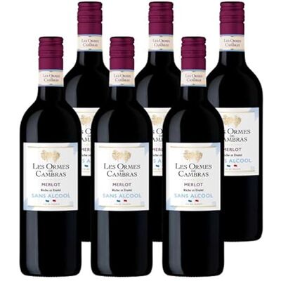 Les Ormes De Cambras Rouge Sans Alcool Lot de 6 bouteilles x 75cl - Publicité Les Ormes De Cambras Rouge Sans Alcool Lot de 6 bouteilles x 75cl - Publicité
