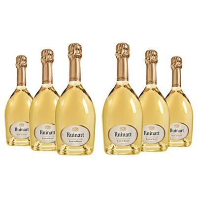 Ruinart Lot 6 bouteilles Champagne Blanc de Blancs Livraison offerte 6x75cl - Publicité Ruinart Lot 6 bouteilles Champagne Blanc de Blancs Livraison offerte 6x75cl - Publicité