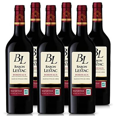 BARON DE LESTAC AOP Bordeaux Vin Rouge Terra Vitis Lot de 6 bouteilles x 75cl - Publicité BARON DE LESTAC AOP Bordeaux Vin Rouge Terra Vitis Lot de 6 bouteilles x 75cl - Publicité