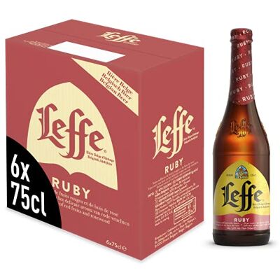 Leffe Ruby Bière Pack 6 Bouteilles 75cl - Publicité Leffe Ruby Bière Pack 6 Bouteilles 75cl - Publicité