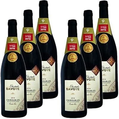 Domaine Christophe Savoye Lot 6x Vin rouge Beaujolais Chiroubles AOP/HVE Bouteille 750ml - Publicité Domaine Christophe Savoye Lot 6x Vin rouge Beaujolais Chiroubles AOP/HVE Bouteille 750ml - Publicité