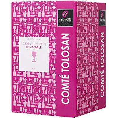 Vinovalie Cubi Vin Rosé 10 L BIB Vin Rosé Négrette-Syrah 10 litres IGP Comté Tolosan - Publicité Vinovalie Cubi Vin Rosé 10 L BIB Vin Rosé Négrette-Syrah 10 litres IGP Comté Tolosan - Publicité