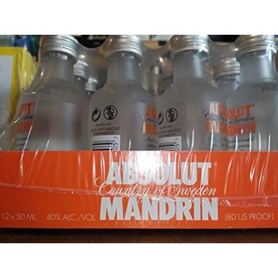 Absolut Vodka Mandrin 12X50ml 40%(Mandarin Flavored Vodka) - Publicité Absolut Vodka Mandrin 12X50ml 40%(Mandarin Flavored Vodka) - Publicité