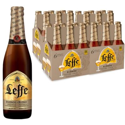 Leffe Blonde Premium Belgian Pale Abbey Beer 24 x 330 ml 6.6% ABV - Publicité Leffe Blonde Premium Belgian Pale Abbey Beer 24 x 330 ml 6.6% ABV - Publicité