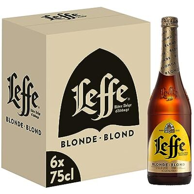 Leffe Blonde Bière Pack 6 Bouteilles 75cl - Publicité Leffe Blonde Bière Pack 6 Bouteilles 75cl - Publicité