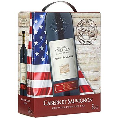WESTERN CELLARS California Vin Rouge Cabernet Sauvignon de Californie Bag in Box BIB 3L (1 x 3 l) - Publicité WESTERN CELLARS California Vin Rouge Cabernet Sauvignon de Californie Bag in Box BIB 3L (1 x 3 l) - Publicité