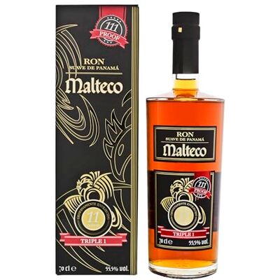 Malteco Ron 11 Años TRIPLE 1 55,5% Vol. 0,7l in Giftbox - Publicité Malteco Ron 11 Años TRIPLE 1 55,5% Vol. 0,7l in Giftbox - Publicité
