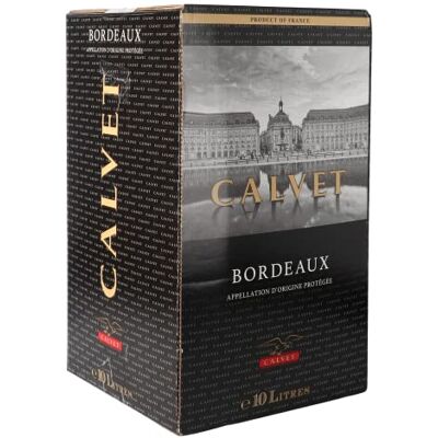 Calvet Bordeaux AOP Vin Rouge France Bag in Box BIB 10L (1 x 10L) - Publicité Calvet Bordeaux AOP Vin Rouge France Bag in Box BIB 10L (1 x 10L) - Publicité