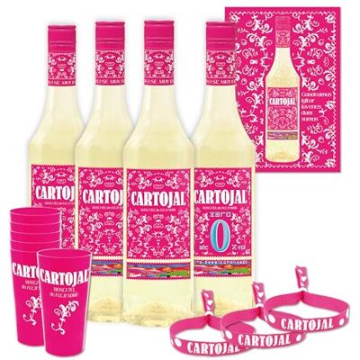 Cartojal Pack Amateur 3 bouteilles 75cl (PET) Vin de liqueur de cépage Moscatel + 1 bouteille de ZERO en cadeau - Publicité Cartojal Pack Amateur 3 bouteilles 75cl (PET) Vin de liqueur de cépage Moscatel + 1 bouteille de ZERO en cadeau - Publicité