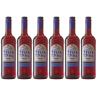 Vive la Vie Vin Rouge Sans Alcool, Merlot (6 x 0,75L) - Publicité Vive la Vie Vin Rouge Sans Alcool, Merlot (6 x 0,75L) - Publicité