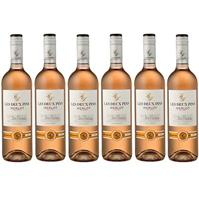 Les Deux Pins Vin rosé Merlot Rosé Pays d'Oc IGP (6 x 0.75 L) - Publicité Les Deux Pins Vin rosé Merlot Rosé Pays d'Oc IGP (6 x 0.75 L) - Publicité