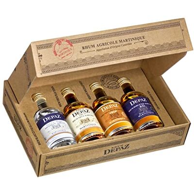 Depaz Coffret 4 mignonnettes de 5 cl - Publicité Depaz Coffret 4 mignonnettes de 5 cl - Publicité
