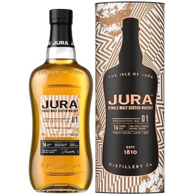 Jura 16 ans Perspective No. 01 Whisky Single Malt Origine : Ecosse/Ile de Alcool : 46,5% Notes de Pêche & Miel 70cl - Publicité Jura 16 ans Perspective No. 01 Whisky Single Malt Origine : Ecosse/Ile de Alcool : 46,5% Notes de Pêche & Miel 70cl - Publicité