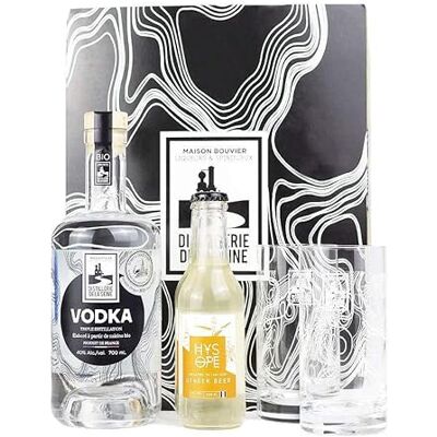 Normandie Coffret Moscow Mule Distillerie de la Seine 1 Vodka 70 cl, 2 verres de dégustation, 2 Ginger Beer Produits- - Publicité Normandie Coffret Moscow Mule Distillerie de la Seine 1 Vodka 70 cl, 2 verres de dégustation, 2 Ginger Beer Produits- - Publicité
