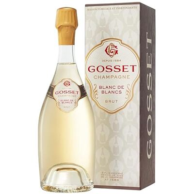 Gosset Champagne Grand Blanc de Blancs avec étui 75 cl - Publicité Gosset Champagne Grand Blanc de Blancs avec étui 75 cl - Publicité