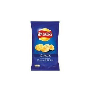 Walkers Cheese & Onion Crisps 12 X 25G by Walkers - Publicité Walkers Cheese & Onion Crisps 12 X 25G by Walkers - Publicité