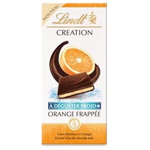 Lindt Tablette CRÉATION Orange Frappée Chocolat au Noir, 150g - Publicité Lindt Tablette CRÉATION Orange Frappée Chocolat au Noir, 150g - Publicité
