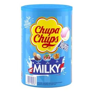 Chupa Chups Tubo de 100 Sucettes Parfums Choco/Vanille, Lait/Fraise, Caramel 0 Pour cent de Matières Grasses Idéal pour Fêtes d'Anniversaires Boite Milky de 1,2 Kg - Publicité Chupa Chups Tubo de 100 Sucettes Parfums Choco/Vanille, Lait/Fraise, Caramel 0 Pour cent de Matières Grasses Idéal pour Fêtes d'Anniversaires Boite Milky de 1,2 Kg - Publicité