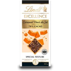 Lindt & SPRÜNGLI Excellence Noir 70% Eclats Chocolat Caramel Fleur de Sel - Publicité Lindt & SPRÜNGLI Excellence Noir 70% Eclats Chocolat Caramel Fleur de Sel - Publicité