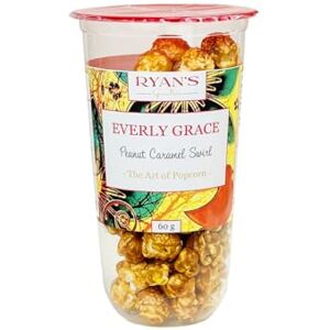 Everly Grace Popcorn – Peanut Caramel Swirl, 60 g – Gobelet de popcorn au caramel et au beurre de cacahuète, produit en Allemagne - Publicité Everly Grace Popcorn – Peanut Caramel Swirl, 60 g – Gobelet de popcorn au caramel et au beurre de cacahuète, produit en Allemagne - Publicité